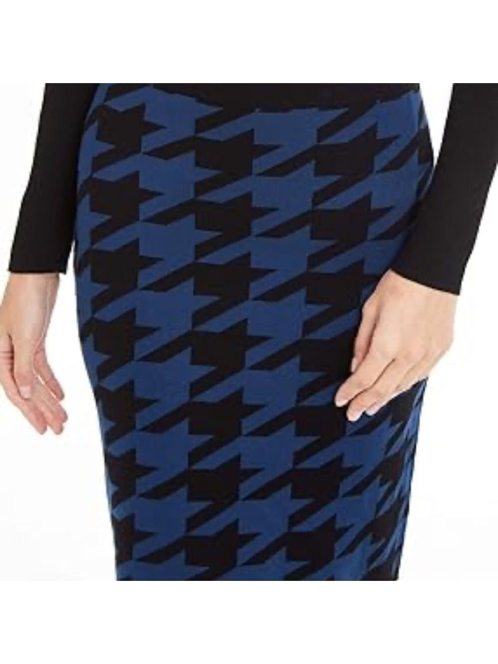Anne Klein Sweater Dress Houndstooth X Large - Picture 7 of 7